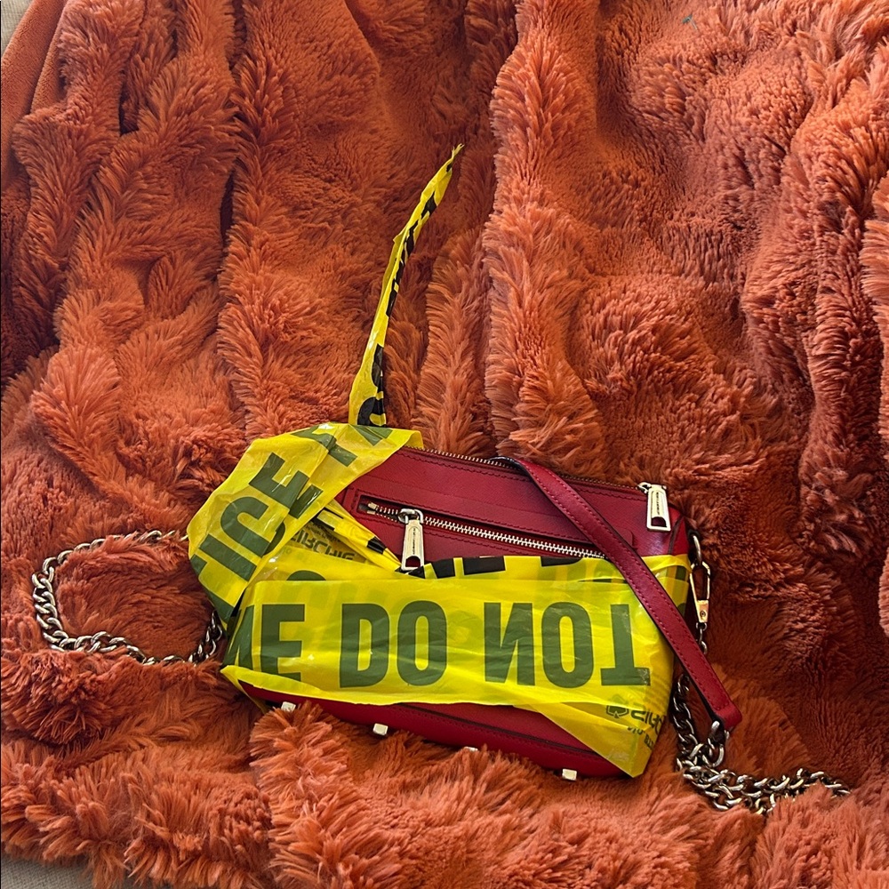 Rebecca Minkoff Red Shoulder Bag with Chain Detail